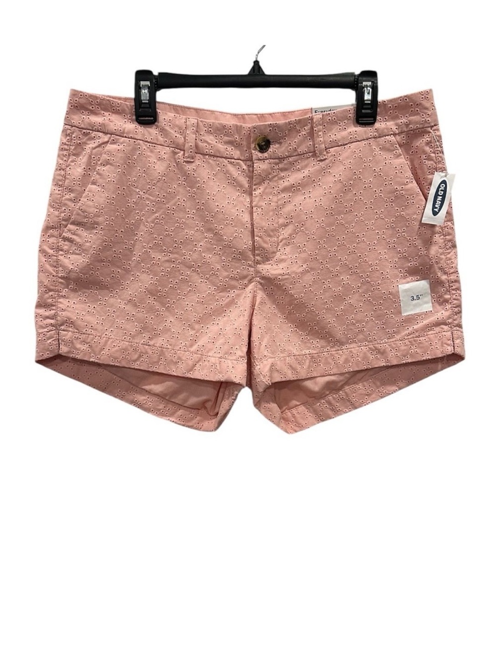 Old Navy Pink Eyelet Everyday Short NEW 3.5” Mid Rise Size 12 Pink Style 581992